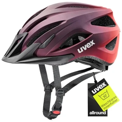 Abbildung von uvex viva 3 leichter Allround Helm für Damen und Herren individuelle Größenanpassung waschbare Innenausstattung plum grapefruit matt 56 62 cm