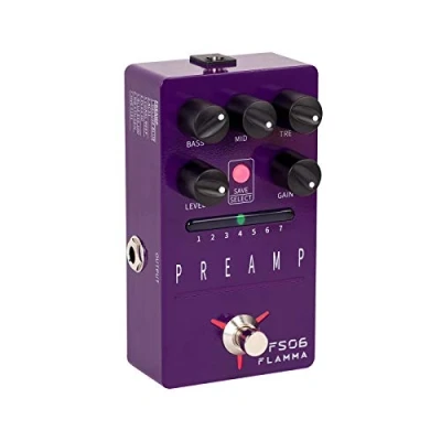 Abbildung von FLAMMA FS06 Digital Preamp Pedal Gitarre Effektpedal mit eingebautem Schrank Simulation 7 Vorverstärker Modelle speicherbar voreingestellt