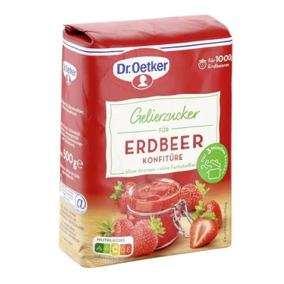 Abbildung von Dr. Oetker Gelierzucker für Erdbeer Konfitüre, 7er Pack (7 x 500 g Packung)