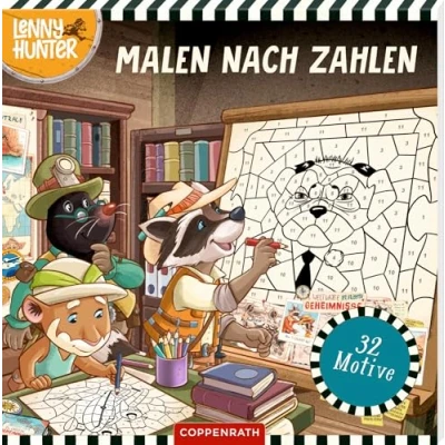 Abbildung von Malen nach Zahlen: 32 coole Motive (Lenny Hunter): ab 5 Jahre mit den Zahlen von 1 bis 12