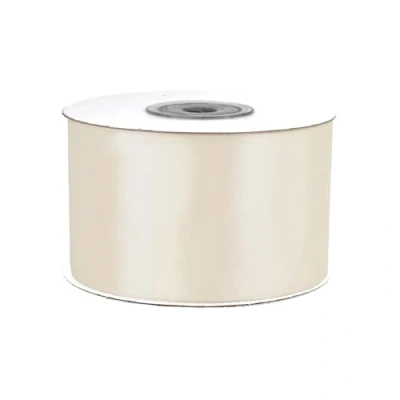 Abbildung von Creativery Satinband, Satinband 50mm x 25m Rolle Champagner