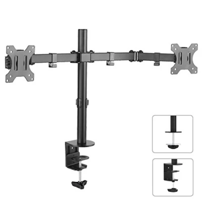 Abbildung von Maclean MC 754 2 fach Tischhalterung Dual Monitorarm 360 13 32&quot; Doppel Arm Monitor Halterung LCD LED VESA 75x75 100x100 bis 8kg (2 3x Gelenke)