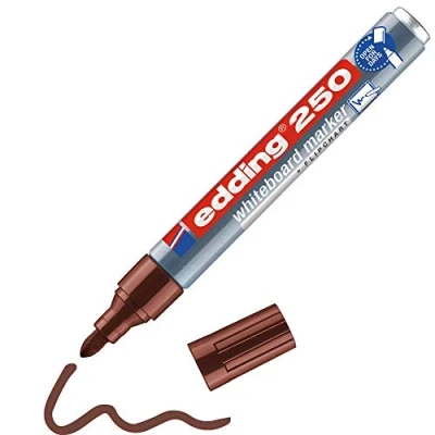 Abbildung von 10 x edding Whiteboardmarker 250 nachfüllbar 1,5 3mm braun