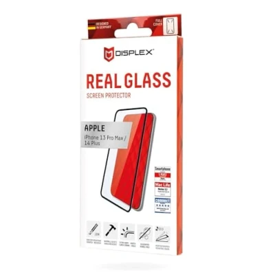 Abbildung von Apple iPhone 14 Plus Panzerglas Displex Real Glass FC Bildschirmschutzfolie Full Cover für das / 13 Pro Max