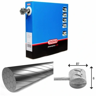 Abbildung von Bremszug Innen Elvedes 2250mm Edelstahl Slick Ø1,5mm T Nippel (100 Stück)