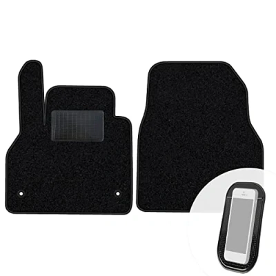 Abbildung von moto MOLTICO Vorne Fußmatten Auto Velours Autoteppiche Schwarz Automatten Set 2 teilig passend für Renault Kangoo II ab 2008