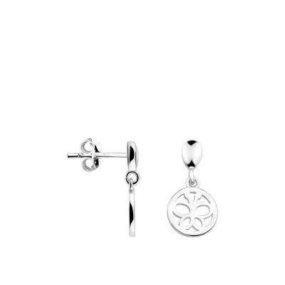 Abbildung von Sofia Milani Circle Dragonfly Ohrringe, Damen, Größe: One Size, Silver