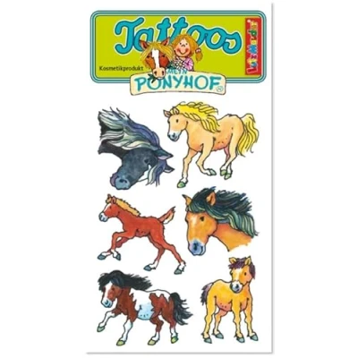 Abbildung von 6 Tattoos * MEIN PONYHOF für Kinder 44699 Kindertattoo Tattoo Kindergeburtstag Geburtstag Mitgebsel Aufkleber Tiere Pferde Ponys