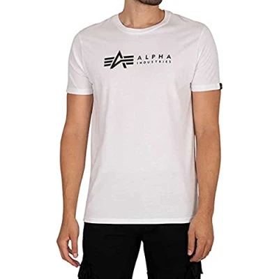 Abbildung von Alpha Industries Herren Label T 2 Pack Shirt, White, XS (2er Pack)