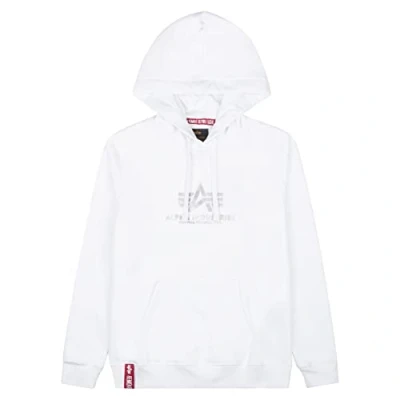 Abbildung von Alpha Industries Basic Hoody Sweatshirt, Herren, Größe: XXL, White