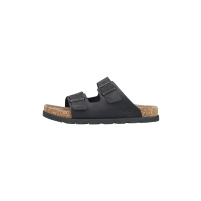 Abbildung von Rieker Pantolette flach, Herren, Größe: 41, Schwarz Schuhe