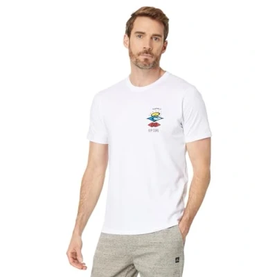 Abbildung von Rip Curl Search ICON Tshirt print, Herren, Größe: Medium, White