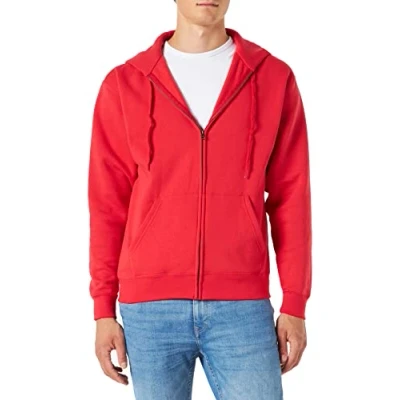 Abbildung von Fruit of the Loom Herren Zip Front Premium Kapuzenjacke, Rot (Red), L