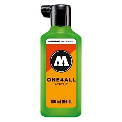 Abbildung von Molotow ONE4ALL Refill Acryl, Farbe 222 kacao77 universes green 180 ml, Nachfülltinte für Permanentmarker