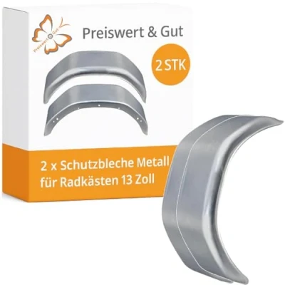 Abbildung von Preiswert &amp; Gut 2X Kotflügel Anhänger 13 Zoll verzinkt Stahlblech 1966 660x190x340mm Schutzblech