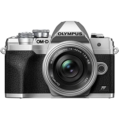 Abbildung von Olympus E M10 Mark IV Systemkamera (M.Zuiko Digital ED 14‑42mm F3,5 5,6 EZ Pancake, 20,3 MP, Bluetooth, WLAN (WiFi), +BLS 50, F 5AC USB AC Adapter, cable, Shoulder Strap)