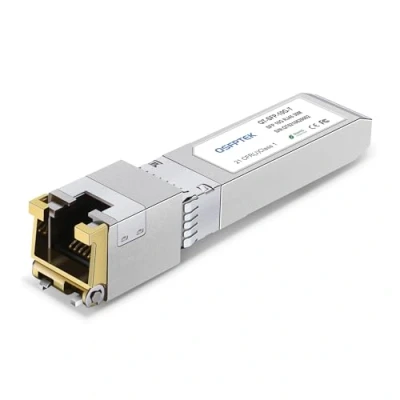 Abbildung von QSFPTEK 10GBASE T SFP+ Kupfer RJ45 Modul Transceiver up to 30m, Cat6a/7 Fiber 10G auf für Cisco SFP S, Ubiquiti UF 10G, Netgear, D Link, Supermicro, TP Linksys, andere Schalter