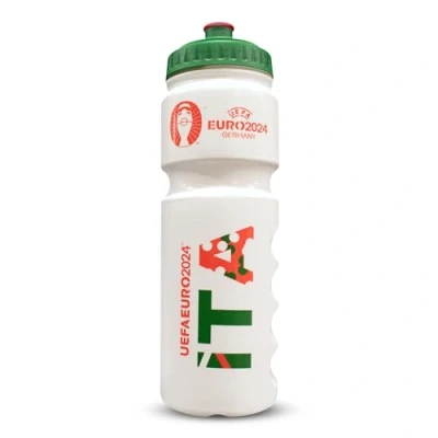 Abbildung von Euro 2024 750ml Italien Kunststoffflasche, offiziell lizenziert von Hy Pro, 0,75L, wiederverwendbar, ausziehbare Düse, leicht, Sportflasche, BPA frei