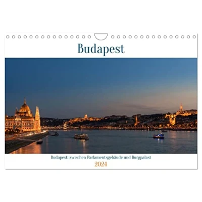 Abbildung von Budapest: zwischen Parlamentsgebäude und Burgpalast (Wandkalender 2024 DIN A4 quer), CALVENDO Monatskalender: Impressionen aus der wunderschönen Stadt an Donau (CALVENDO Orte)