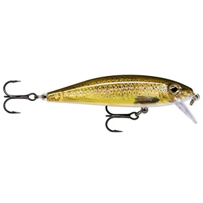 Abbildung von Köder mit Haken Zwei Nr. 10, 0.6 1.2m Schwimmtiefe, 5cm Größe, Lebende Bachforelle, Live Brown Trout