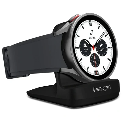 Abbildung von Night Stand Samsung Galaxy Watch 5 von Spigen Schwarz Kunststoff
