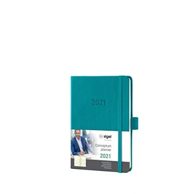 Abbildung von Sigel C2171 Terminplaner Wochenkalender 2021, ca. A6, Hardcover, mittelblau, mit vielen Extras, Conceptum weitere Modelle