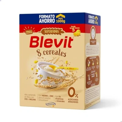 Abbildung von Blevit Superfibre 8 Getreideeinsparungen 1 kg Brei für Babys ab 5 Monaten mit Vitaminen, Mineralien und Ballaststoffen