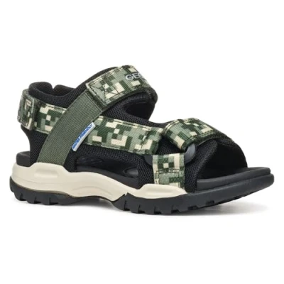 Abbildung von Geox Borealis BOY Trekkingsandale für Kinder, Größe: 34, Green/black Schuhe