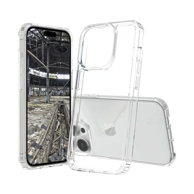 Abbildung von JT Berlin Pankow Clear Schutzhülle kompatibel mit Apple iPhone 15 Pro (Stoßabsorbierend, Wireless Charging Qi kompatibel, Kratzfest, Anti Fingerabdruck) transparent