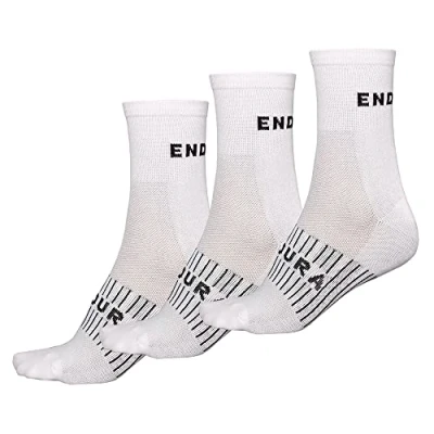 Abbildung von Endura CoolMax Race 3 P Fahrradsocken für Herren, Weiß, L