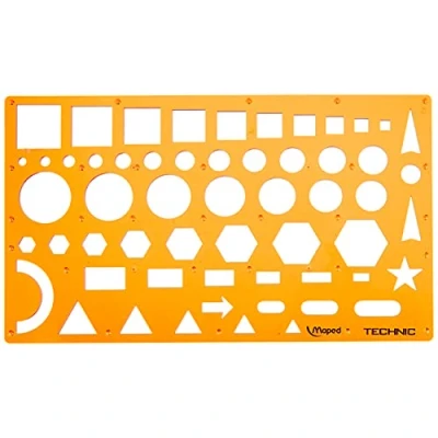 Abbildung von Maped 922410 Zeichenschablone Normographe Technic, orange