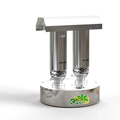 Abbildung von Bio Green Paraffin Gewächshaus Heizung WARMAX Power 5 aus Edelstahl max. 600 Watt für Gewächshäuser bis m² 3,5 Tage Brenndauer/Füllung