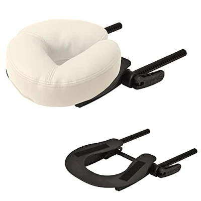 Abbildung von Earthlite Massageliege, Gesichtswiege, Deluxe, verstellbar, Massagetisch/Massagestuhl, Kopfstütze, Plattform mit Gesichtskissen, Vanillecreme