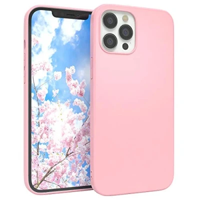 Abbildung von EAZY CASE Handyhülle Silikon mit Kameraschutz kompatibel iPhone 12 Pro Max in Rosa, Ultra dünn, Slimcover, Silikonhülle, Hülle, Softcase, Backcover