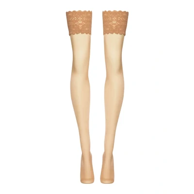 Abbildung von Wolford Touch Overkneestrümpfe, Damen, Größe: XS, Gobi