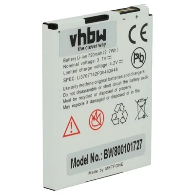Abbildung von vhbw 1x Akku Ersatz für ZTE Li3707T42P3h463848 Handy Smartphone Telefon (600 mAh, 3,7 V, Li Ion)