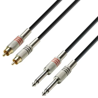 Abbildung von Adam Hall Cables 3 STAR TPC 0300 Twin Kabel 2 x Klinke TS auf Cinch m
