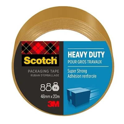 Abbildung von Scotch Strapazierfähiges Verpackungsband, Braun, 48 mm x 20,3 m, 1 Rolle/Packung