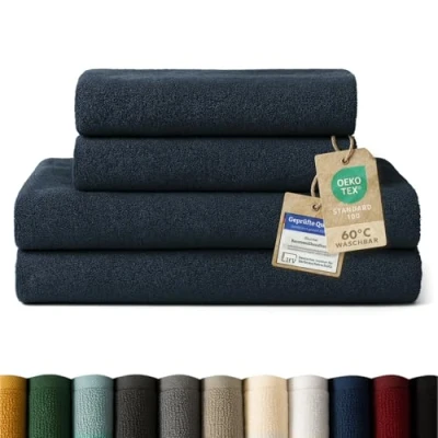 Abbildung von Blumtal Handtuch Set Premium 4 oder 6 TLG. Frottier 100% Baumwolle, Frottee (Set, St), Oeko TEX Zertifiziert