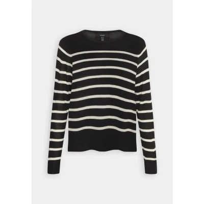Abbildung von Vero Moda Vmnova Oneck Strickpullover, Damen, Größe: XL, Black/birch