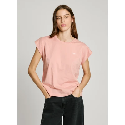 Abbildung von Pepe Jeans Blooma Tshirt basic, Damen, Größe: XS, Washed pink