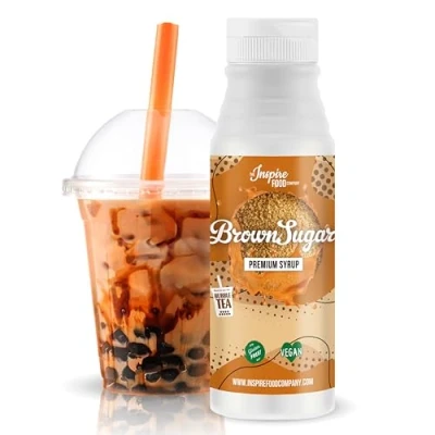 Abbildung von INSPIRE FOOD Echter Sirup für Bubble Tea Mischung 300ml Brauner Zucker Tea, Boba Slushes &amp; Ice Blended 100 % vegetarisch, glutenfrei, ohne künstliche Farbstoffe