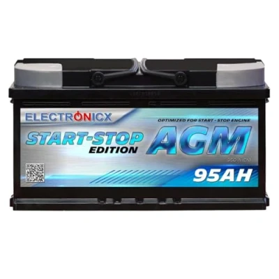 Abbildung von Autobatterie 95Ah AGM ersetzt 100Ah 12V, Start Stop Starterbatterie, Kfz Batterie Pkw Starterbatterien Battery 95 Ah Electronicx