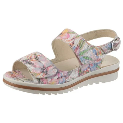 Abbildung von Waldläufer HAKURA Riemchensandale, Klettschuh, Sandalette, Keilabsatz, in Komfortweite H (sehr weit)