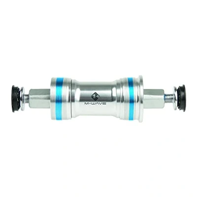 Abbildung von M Wave Unisex Erwachsene Carousel BB BSA SQ Kompakt Innenlager, Silber/Blau, Für 68 mm Gehäuse, L1: 110.5 mm, L2 20.5