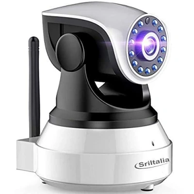 Abbildung von Sricam SP017 WLAN IP Kamera Überwachungskamera (Linsenschwenkung und Neigung, 1080p Auflösung, 2 Wege Audio, Nachtsicht zu 10m, bis 128 GB lokaler Speicher auf SIM Karte)