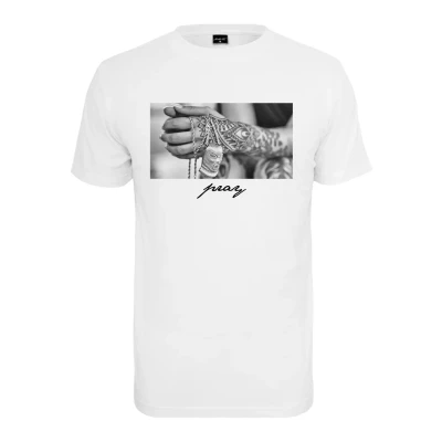 Abbildung von Mister Tee PRAY Tshirt print, Herren, Größe: Small, White