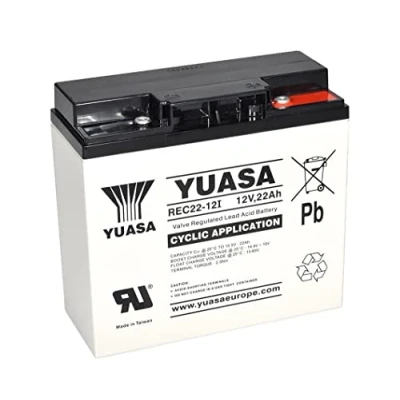 Abbildung von Yuasa REC22 12I 12V 22Ah ersetzt 6 DZM 20 18 Zyklentyp Bleiakkus, zyklenfest