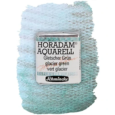 Abbildung von Schmincke HORADAM® AQUARELL, Super Granulation, 14 963 044 Gletscher Grün, 1/2 Näpfchen, sehr stark granulierende Farbtöne, feinste, supergranulierende Aquarellfarben