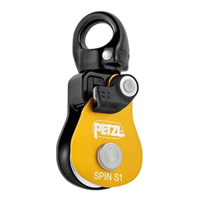 Abbildung von Petzl, Spin S1, Hocheffiziente Riemenscheibe Mit Drehscheibe, Gelb, U, Unisex Adult